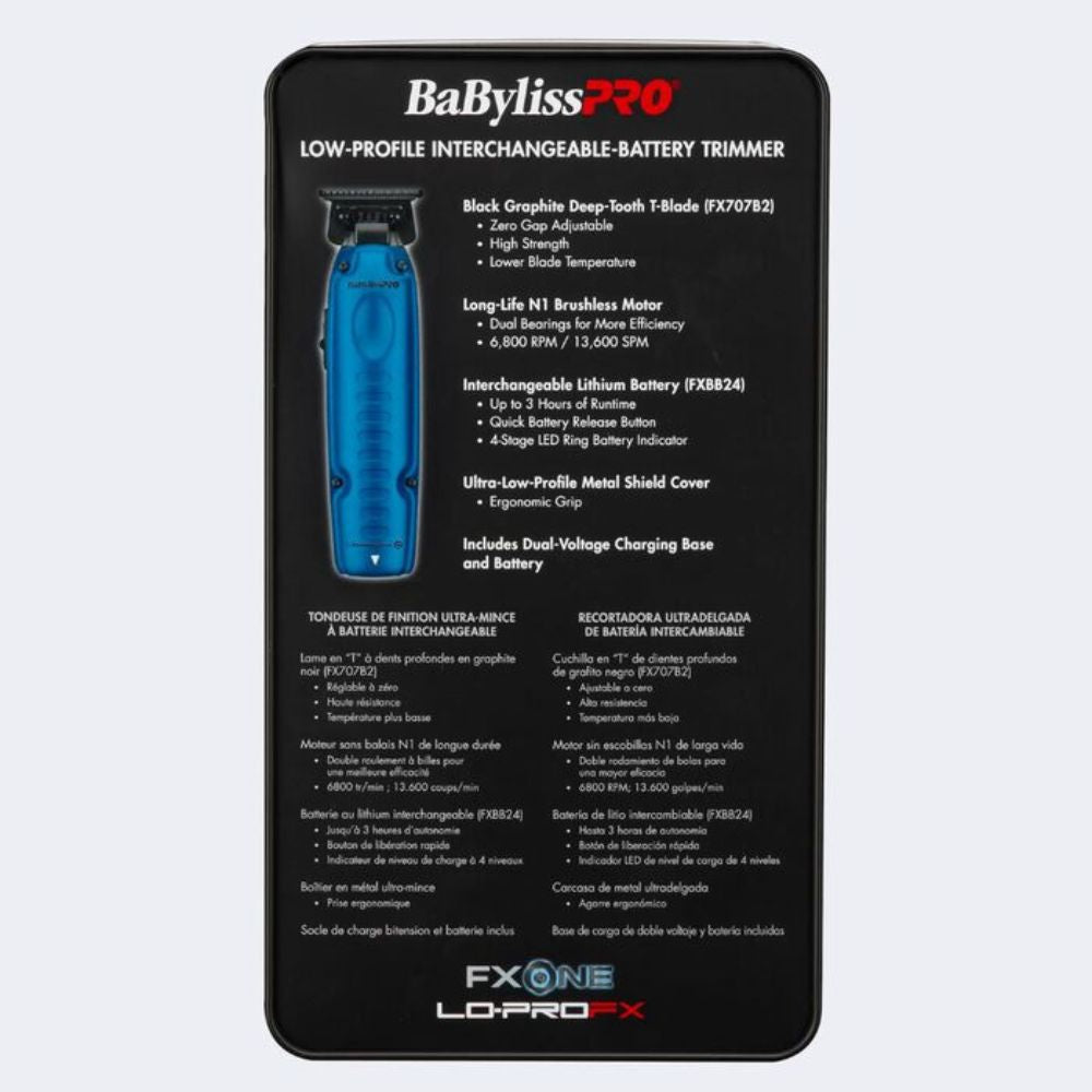 Babyliss Pro FXONE Lo-ProFX Limited Edition Black & Blue Clipper + Trimmer (Combo)