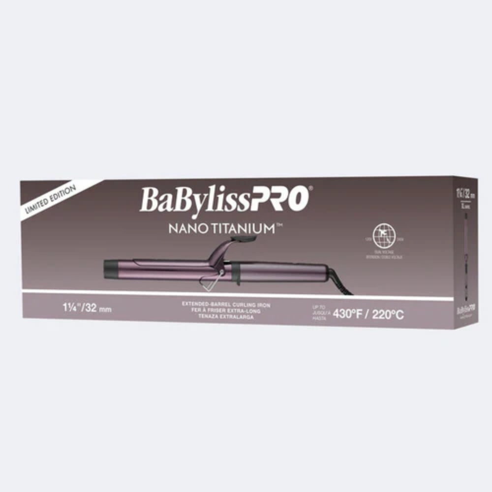 Babyliss Pro Limited Edition Nano Titanium Nightfall Extended Barrel Curling Iron - 1.25" (BNTWP125XLUC)
