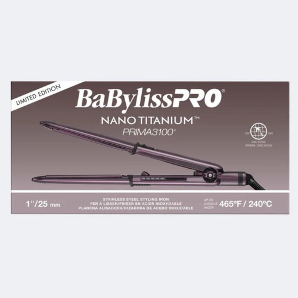 Babyliss Pro Limited Edition Nano Titanium Nightfall Prima 3100 Flat Iron - 1" (BNTP3100TUC)