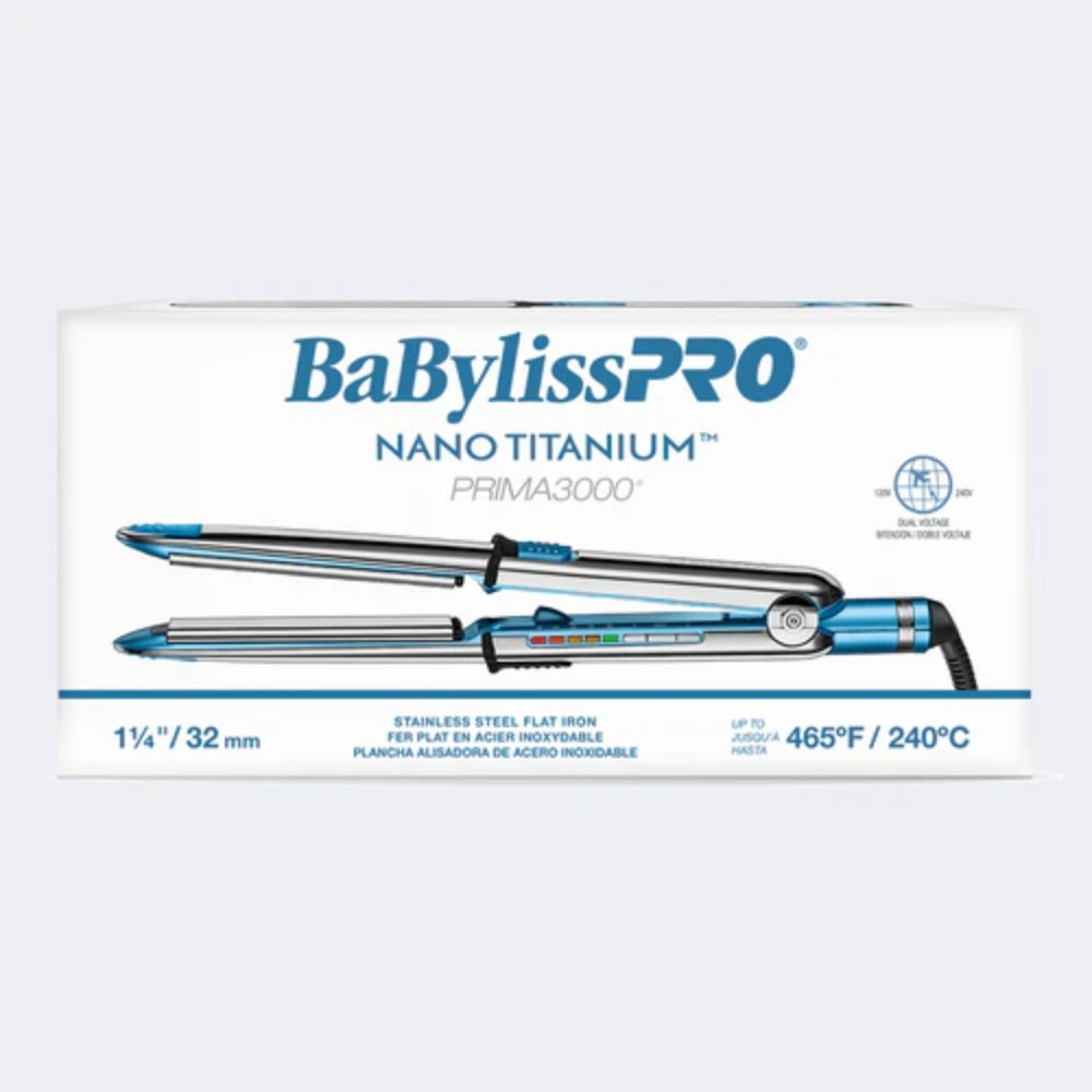 Babyliss Pro Nano Titanium Prima 3000 Flat Iron - 1.25" (BNT3000TUC)