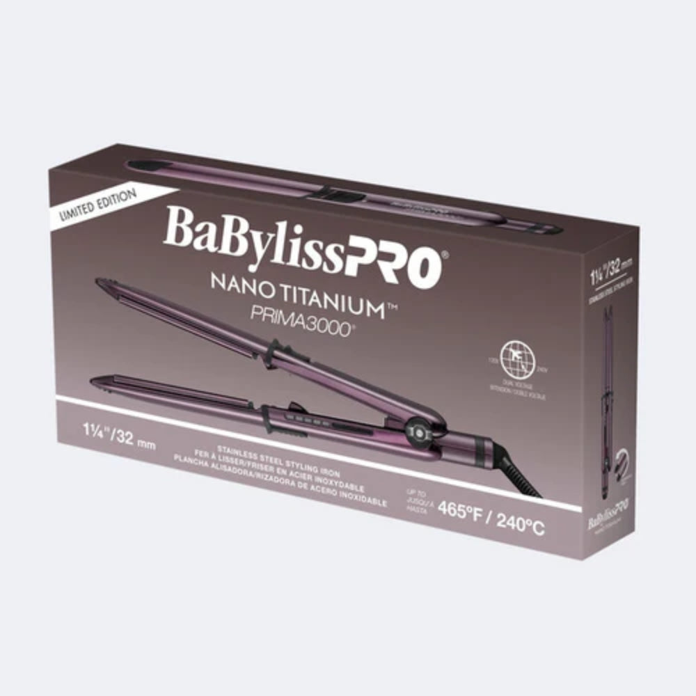 Babyliss Pro Limited Edition Nano Titanium Nightfall Prima 3000 Flat Iron - 1.25" (BNTP3000TUC)