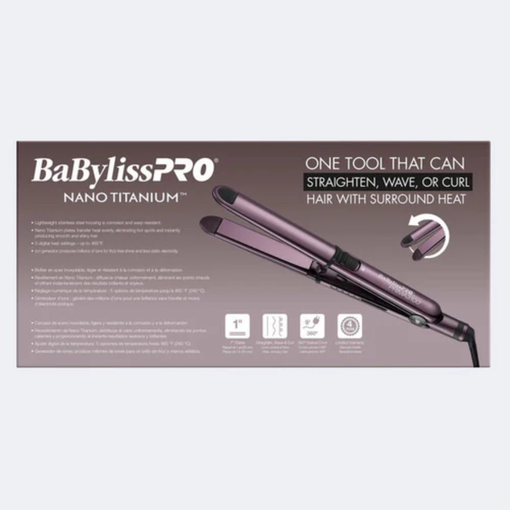 Babyliss Pro Limited Edition Nano Titanium Nightfall Prima 3100 Flat Iron - 1" (BNTP3100TUC)