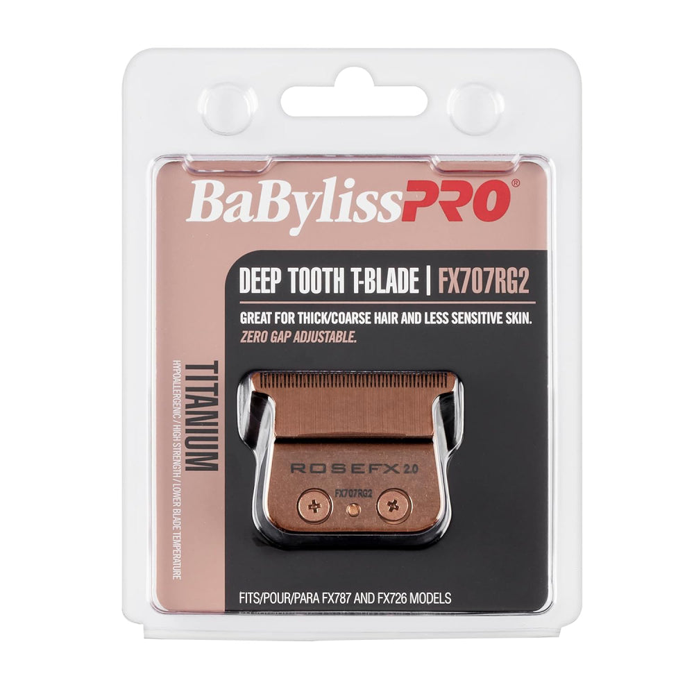 BaByliss Pro RoseFX Titanium Trimmer Blade - Deep Tooth (FX707RG2)-Clipper Vault