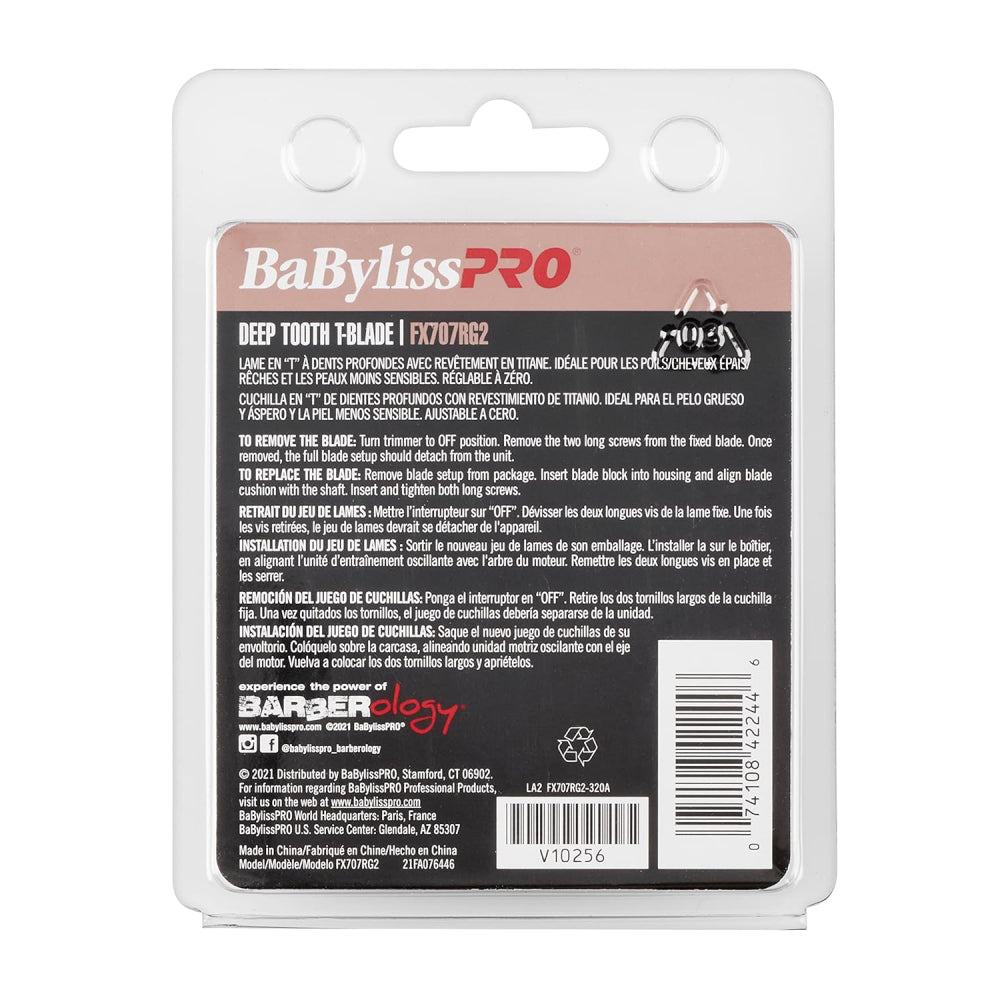 BaByliss Pro RoseFX Titanium Trimmer Blade - Deep Tooth (FX707RG2)-Clipper Vault