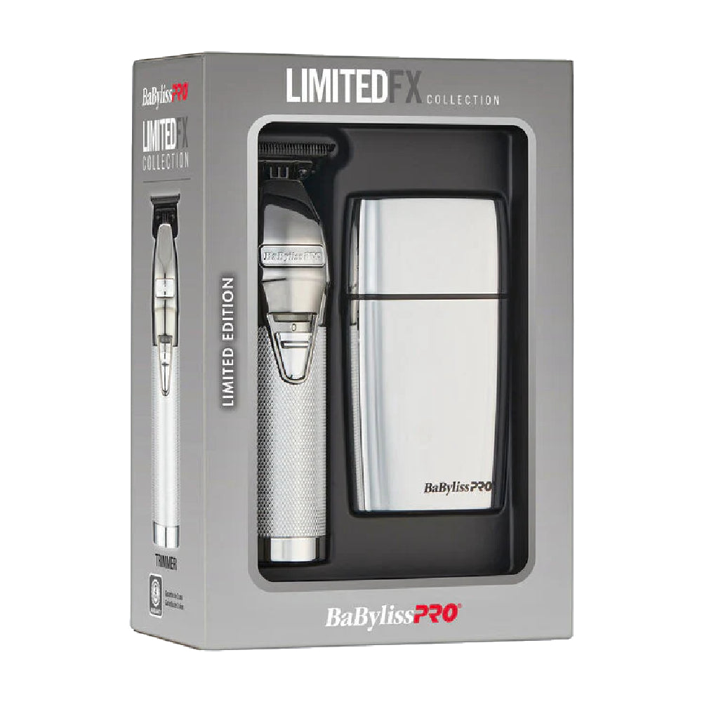 Babyliss Pro LimitedFX Silver Trimmer & Double-Foil Shaver Value Set (FXDUOFS2TS)
