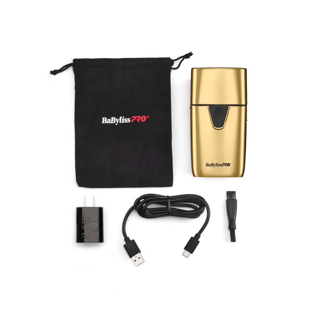 BaByliss Pro UV-Disinfecting Double Foil Shaver - Gold (FXLFS2G)