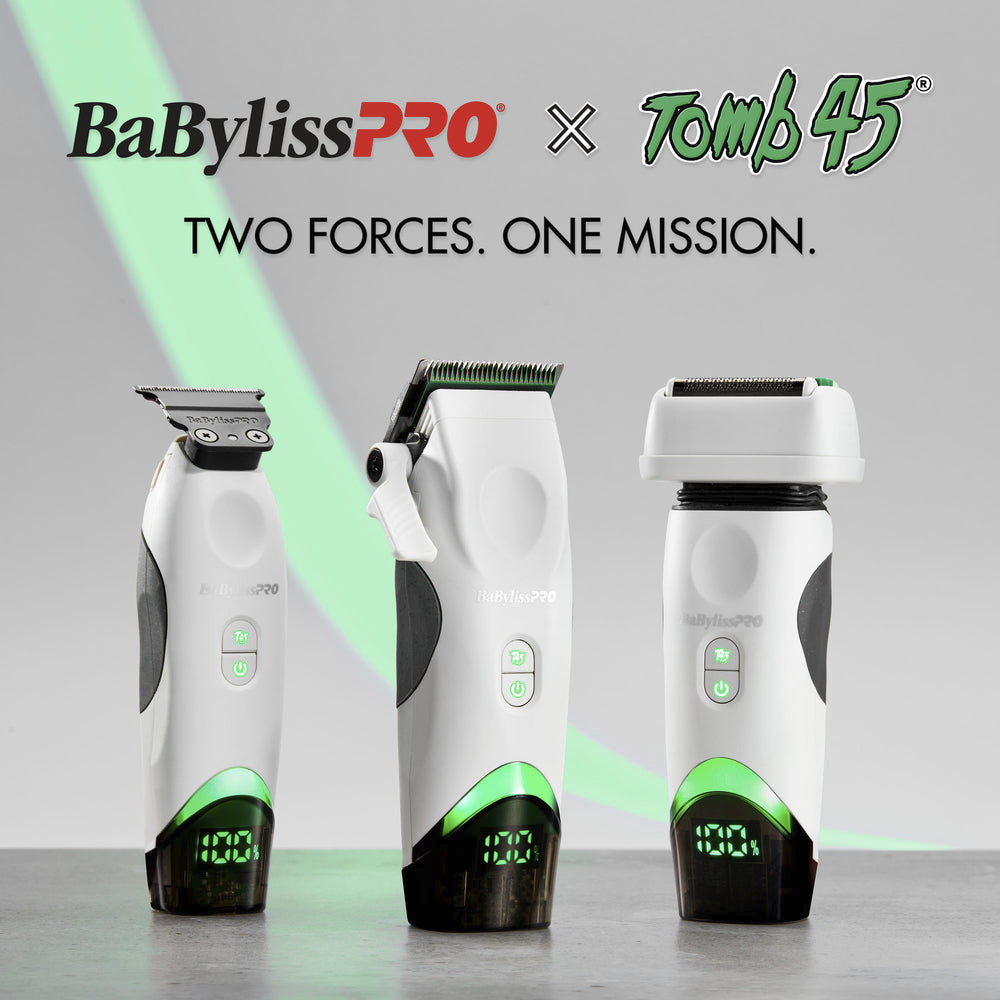 BaBylissPRO x Tomb45 Limited Edition Wireless Charging Clipper, Trimmer & Double-Foil Shaver (Combo)