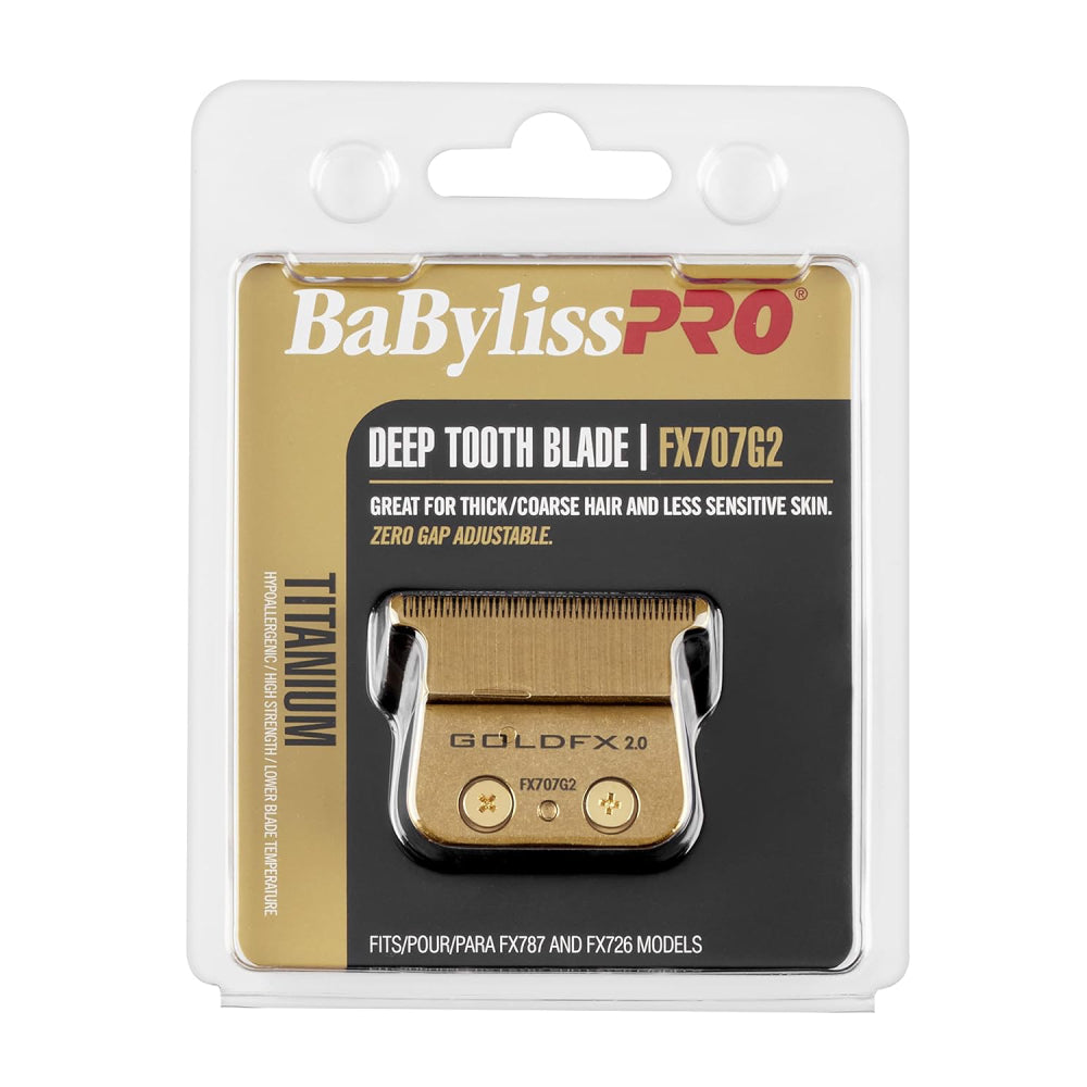 BaByliss Pro GoldFX Titanium Trimmer Blade - Deep Tooth (FX707G2)-Clipper Vault