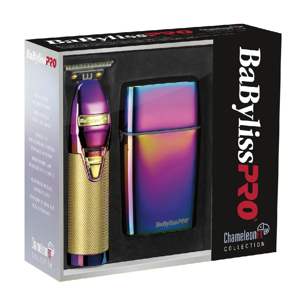 BaByliss Pro Trimmer & Double Foil Shaver Combo (FX787 + FXFS2) (Chameleon)