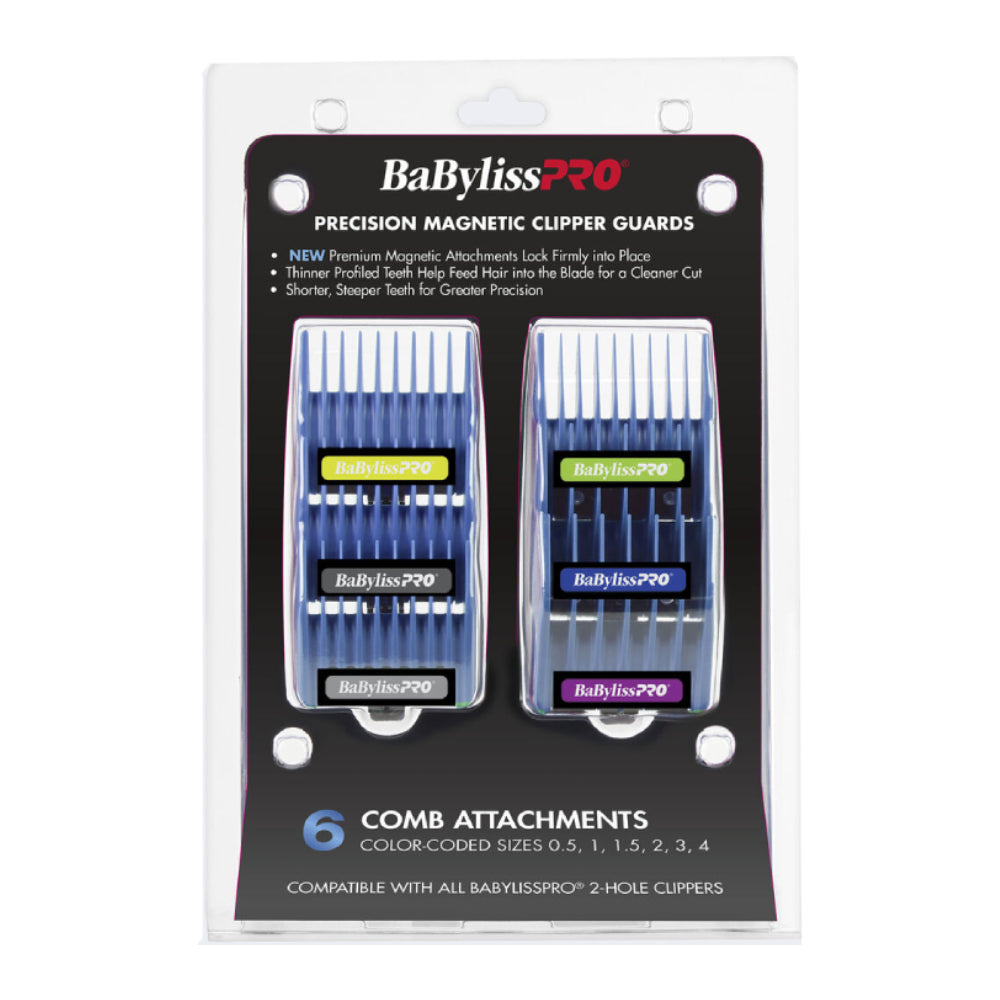 Babyliss Pro 6pc Magnetic Precision Clipper Guard Set (FXPCMG)