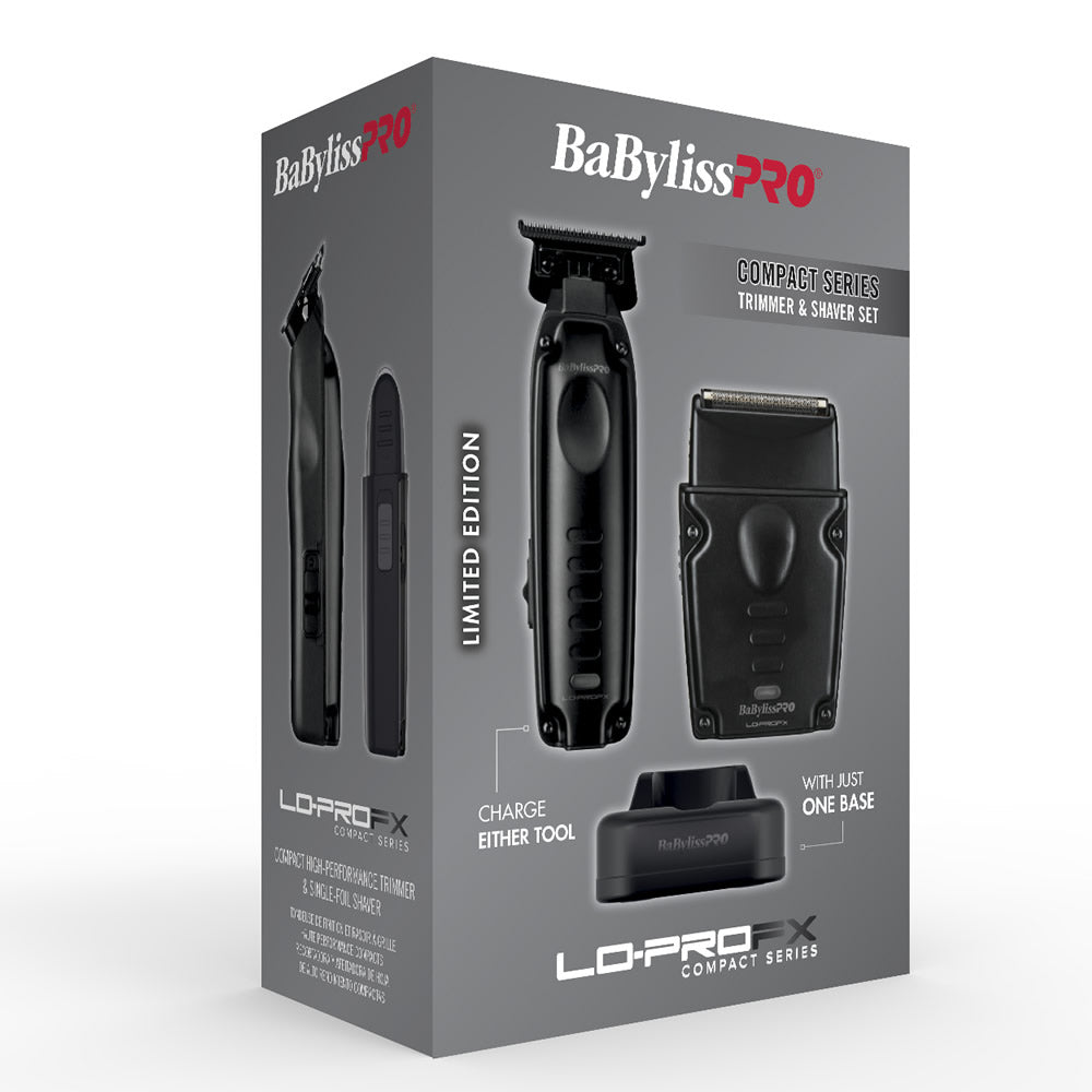 Babyliss Pro Limited Edition Lo-Pro FX Compact Cordless Trimmer & Foil Shaver Value Set - Black (FX72FSPKMB)