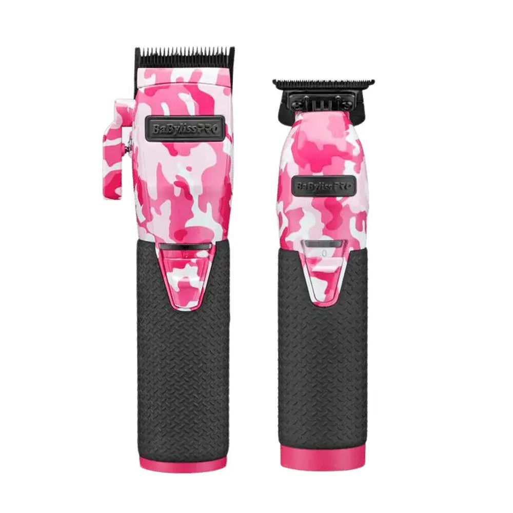 Babyliss Pro LimitedFX Pink Camo Clipper and Trimmer Combo #FXHOLPKCAMPK-Clipper Vault