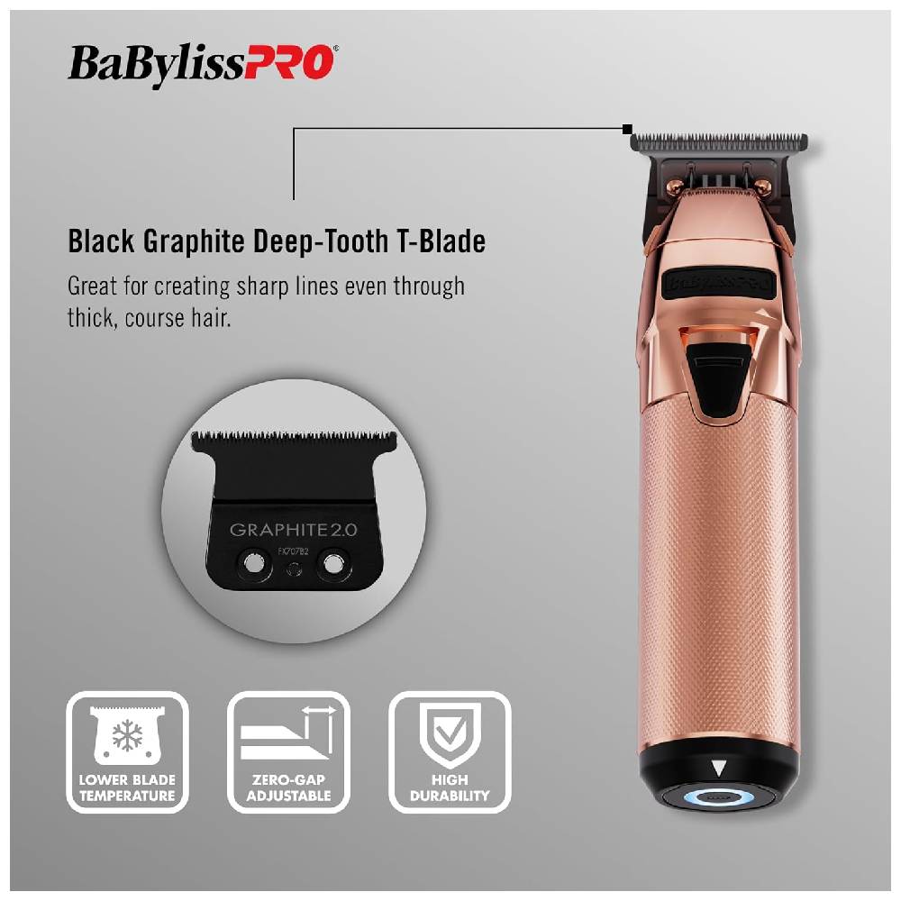 Babyliss Pro FXONE RoseFX Cordless Trimmer (#FX799RG)-Clipper Vault