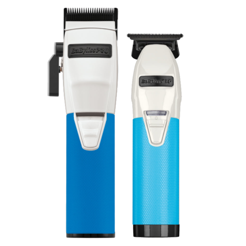 BaByliss Pro LimitedFX Clipper + Trimmer (White, Blue) (Combo)