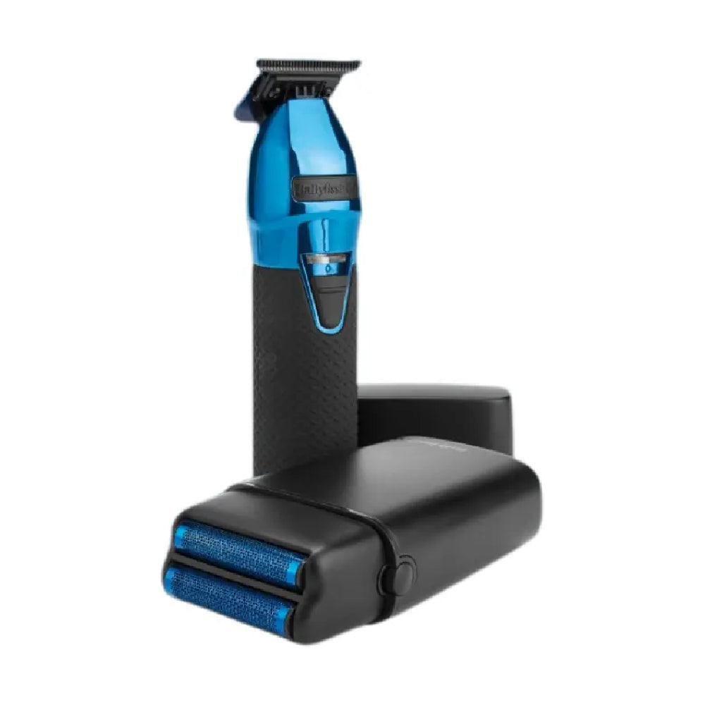 Babyliss Pro LimitedFX Black & Blue Trimmer & Double-Foil Shaver Prepack (FXDUOFS2TBL)