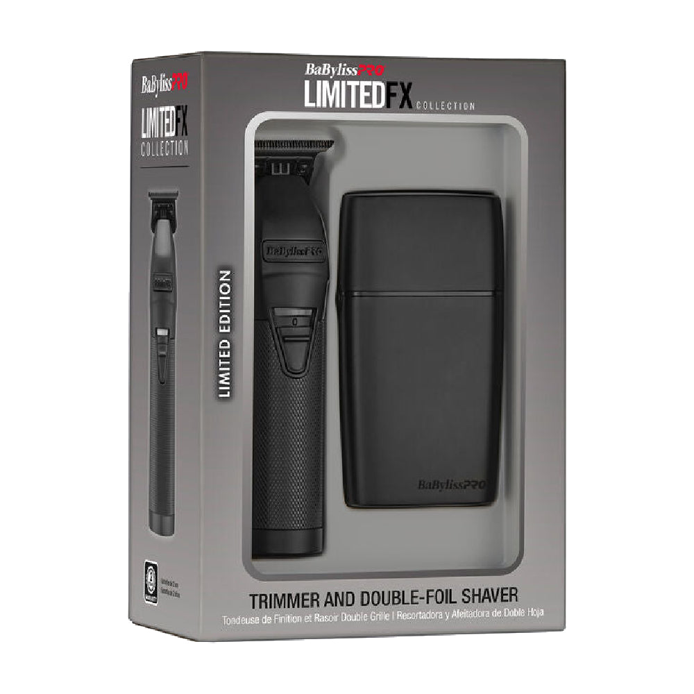 Babyliss Pro LimitedFX Matte Black Trimmer, Double-Foil Shaver, and Clipper (Combo)