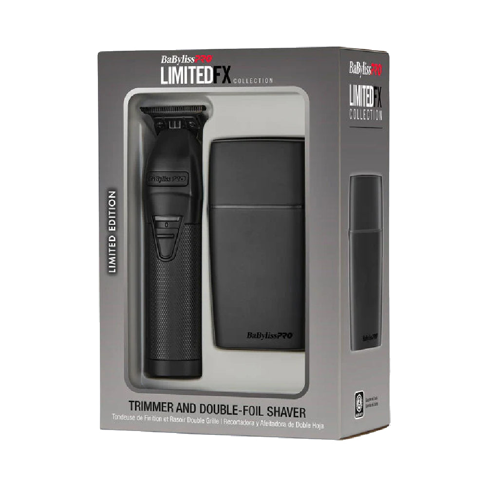 Babyliss Pro LimitedFX Matte Black Trimmer, Double-Foil Shaver, and Clipper (Combo)
