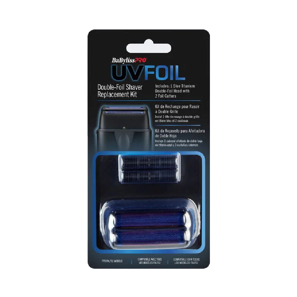 Babyliss Pro UV-Foil Replacement Double Foil Head - Matte Black & Blue (FXLRF2MB)