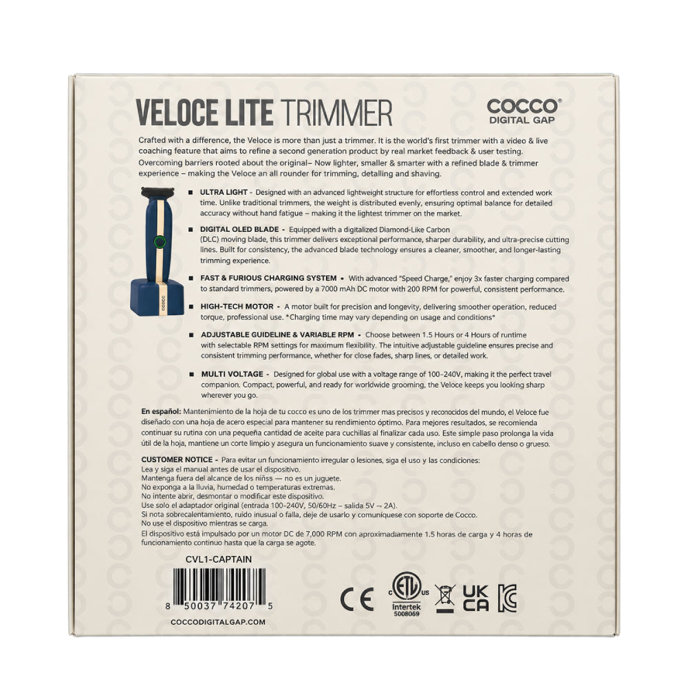COCCO Captain Blue Veloce Lite Trimmer (Blue/Tan Stripe)