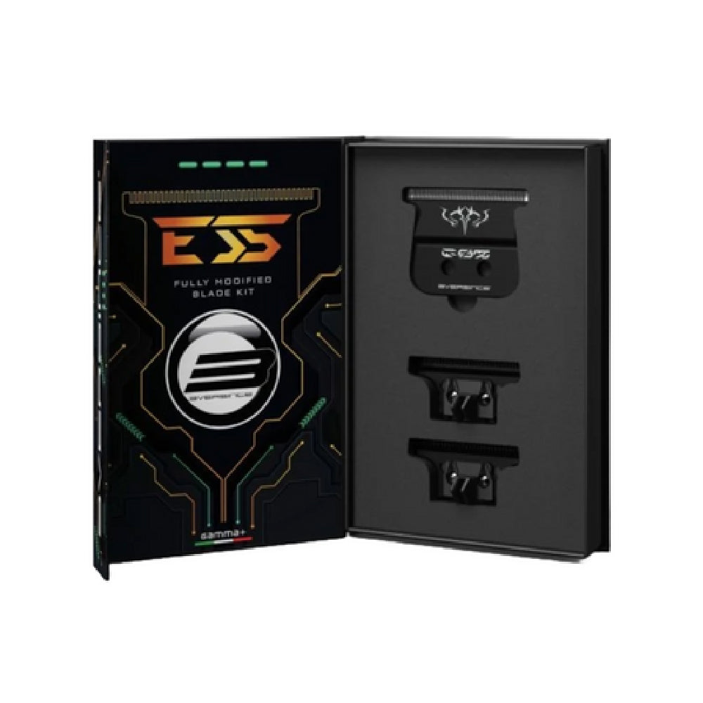 Gamma+ 3Versince X-Pro Wide Black Diamond DLC w/ Black Shallow Tooth 2.0 & The One DLC Cutter Blade Set (3V3SET)-Clipper Vault