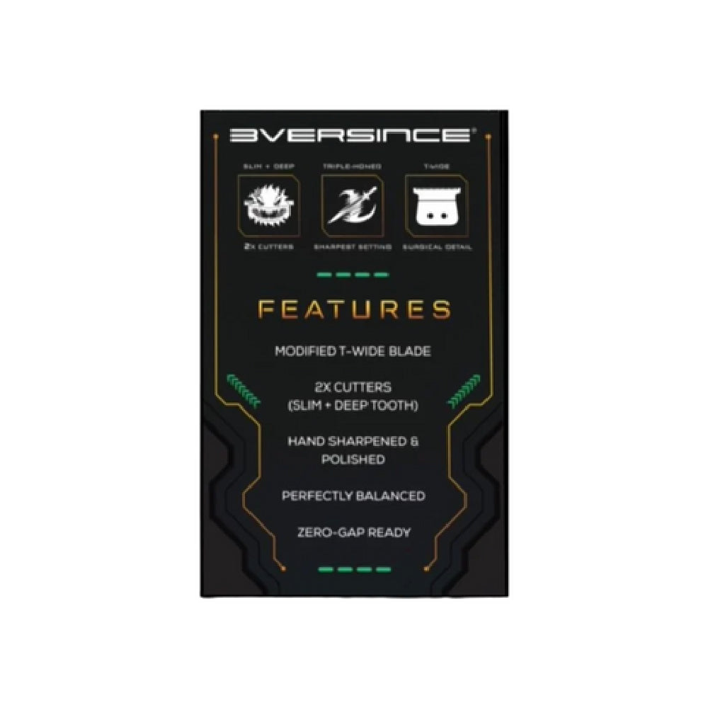 Gamma+ 3Versince X-Pro Wide Black Diamond DLC w/ Black Shallow Tooth 2.0 & The One DLC Cutter Blade Set (3V3SET)-Clipper Vault