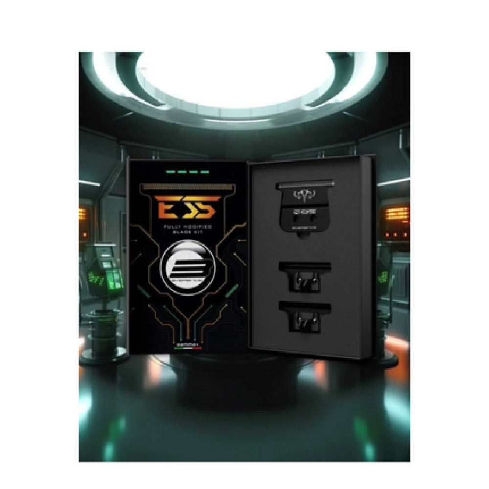 Gamma+ 3Versince X-Pro Wide Black Diamond DLC w/ Black Shallow Tooth 2.0 & The One DLC Cutter Blade Set (3V3SET)-Clipper Vault