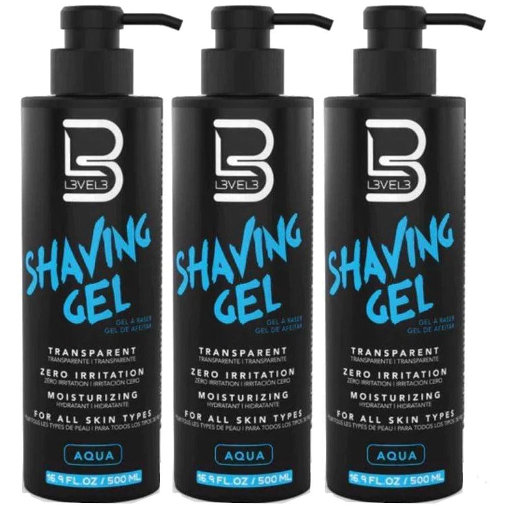 L3VEL3 AQUA Transparent Shaving Gel - 500 ml