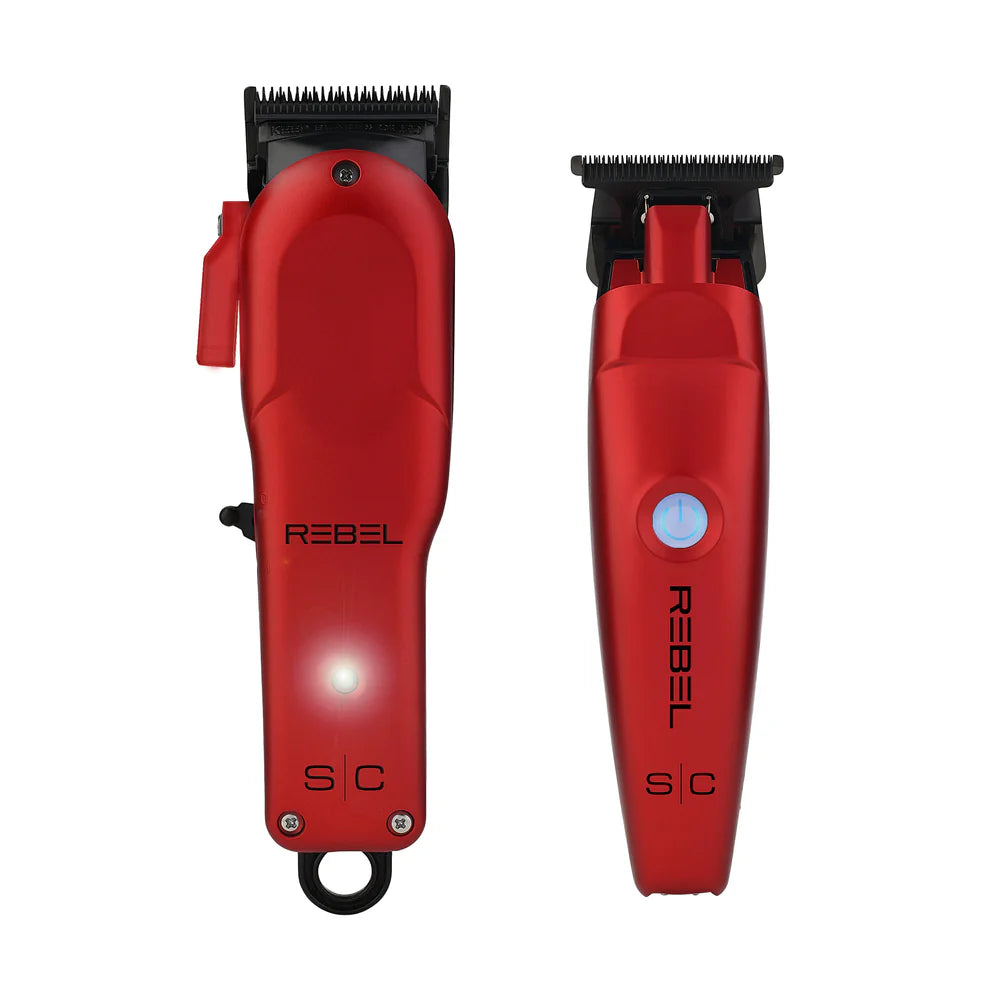 StyleCraft Super Torque Modular Rebel Clipper & Trimmer - Red (Combo)