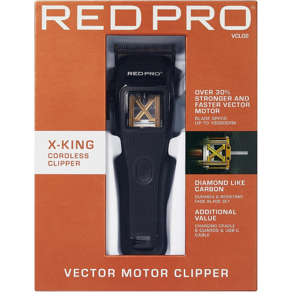 Red PRO X-King Vector Cordless Clipper