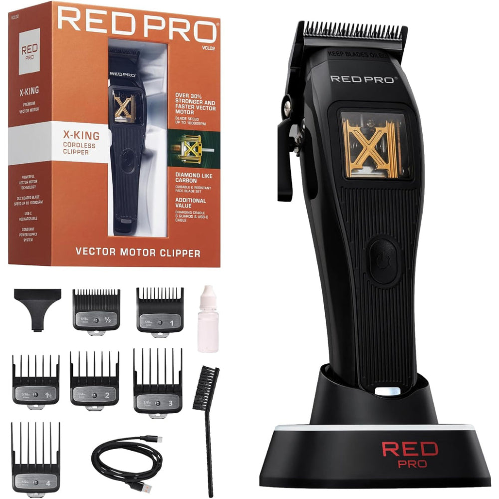 Red PRO X-King Vector Cordless Clipper