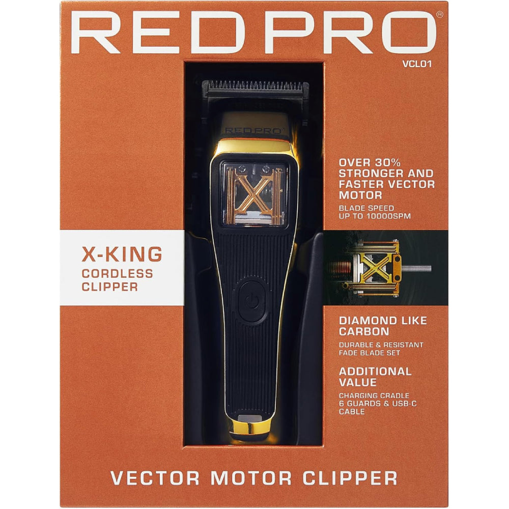 Red PRO X-King Vector Cordless Clipper