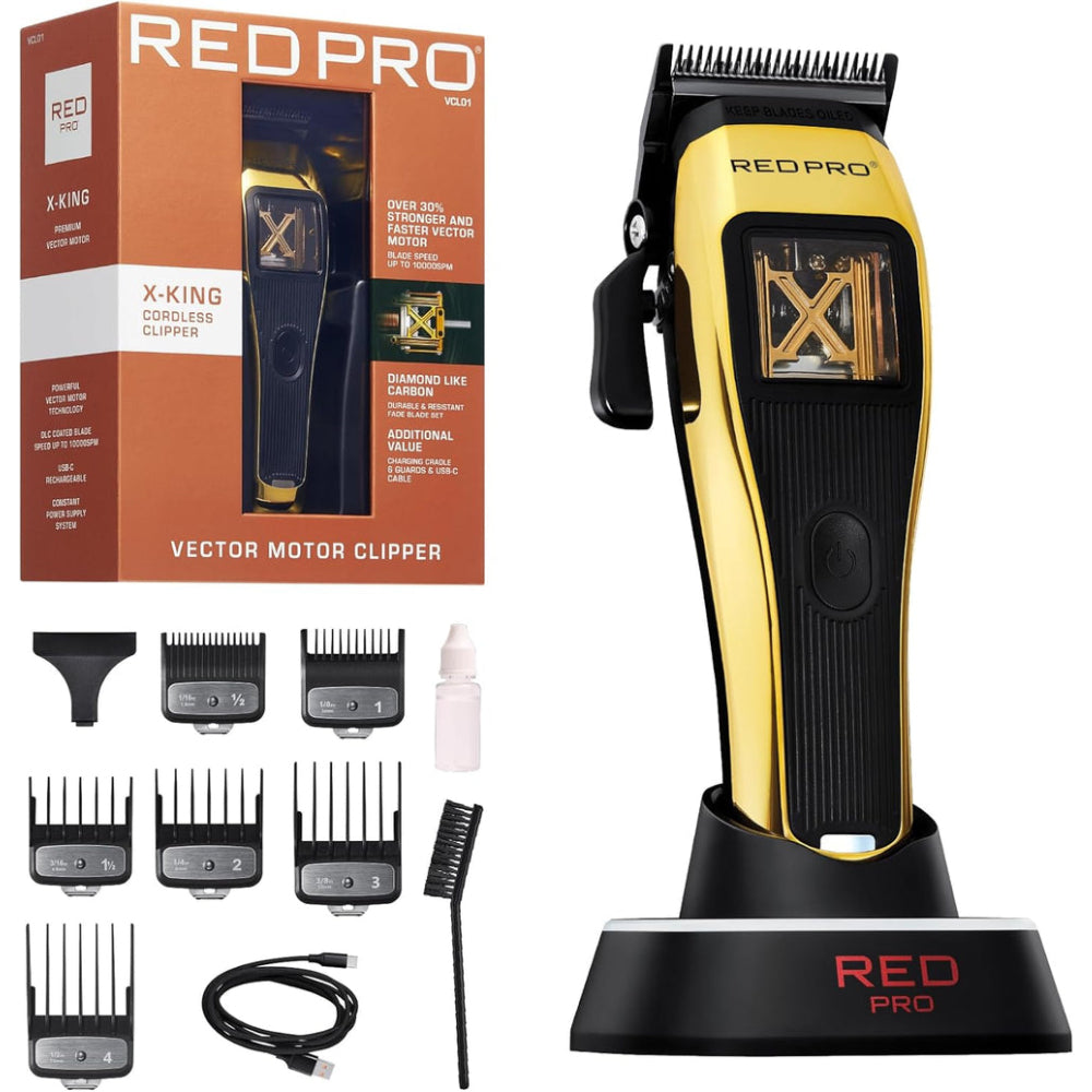 Red PRO X-King Vector Cordless Clipper