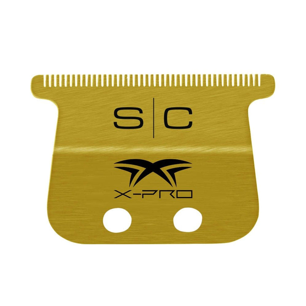 StyleCraft Fixed Gold Titanium X-Pro Wide Replacement Trimmer Blade w/ Black Diamond DLC The One Cutter Set (SC527GB)