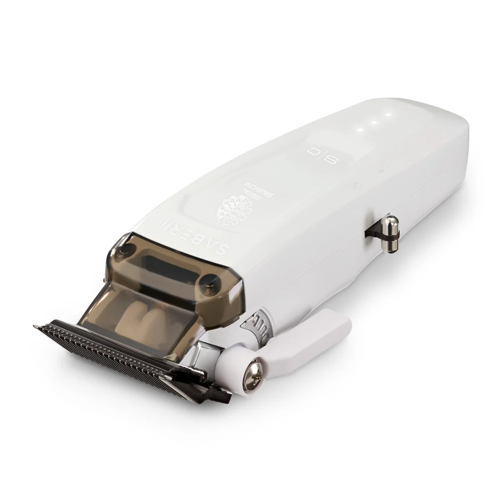 StyleCraft Limited Edition Saber II Cordless Digital Brushless Motor Clipper + Trimmer - White (SC619/SC421W) (Combo)