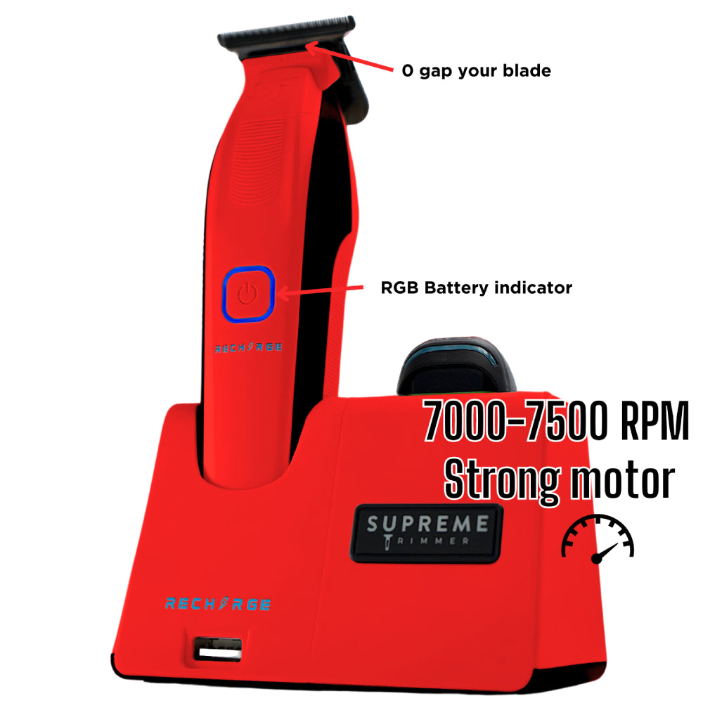 Supreme Trimmer Recharge Trimmer with Removable Battery and Smart Charging Base (ST777)