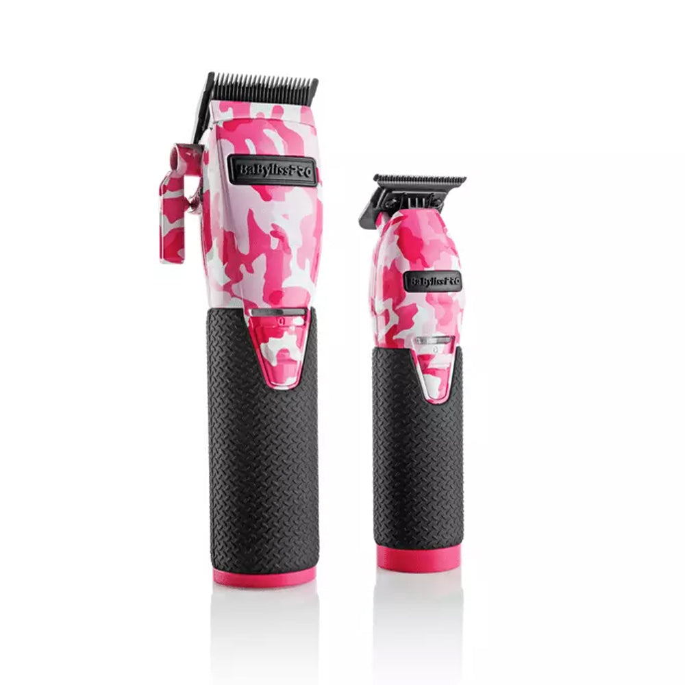 Babyliss Pro LimitedFX Pink Camo Clipper and Trimmer Combo #FXHOLPKCAMPK-Clipper Vault