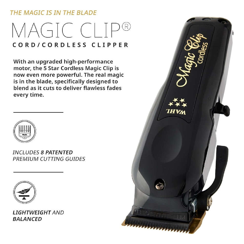 Wahl 5-Star Magic Cordless Clipper Black (3026432)-Clipper Vault