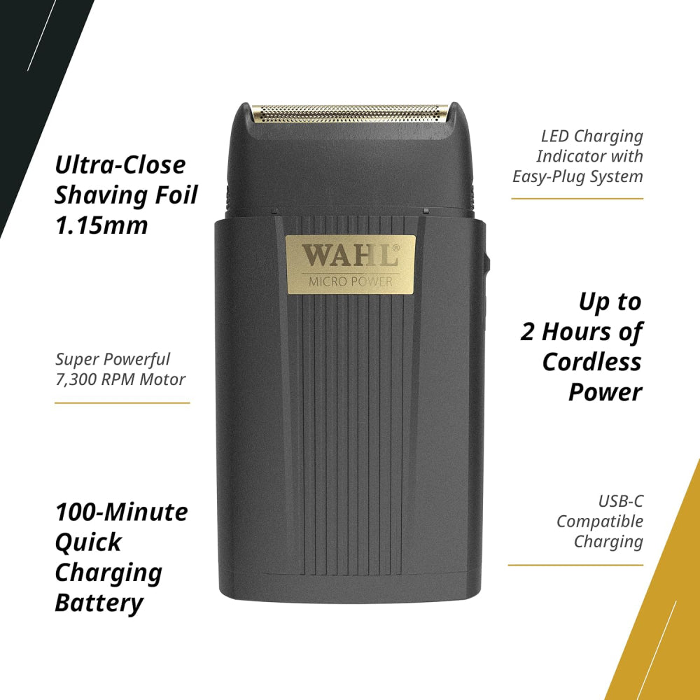 Wahl Professional Micro Power Cordless Single Foil Shaver (3027017)