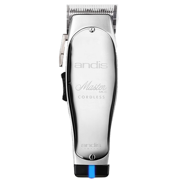 Andis Professional Master Cordless Lithium Ion Adjustable Blade Hair Clipper, Silver (12470)-Clipper Vault