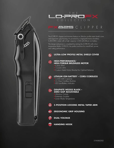 BaByliss Lo Pro Clipper (FX825) + Trimmer (FX726) + Charging Bases (Combo)-Clipper Vault