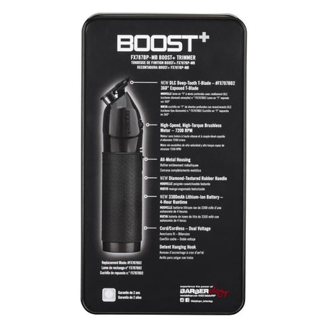 Babyliss Pro Boost+ Clipper Matte Black + Babyliss Pro Boost+ Trimmer Matte Black (Combo)-Clipper Vault