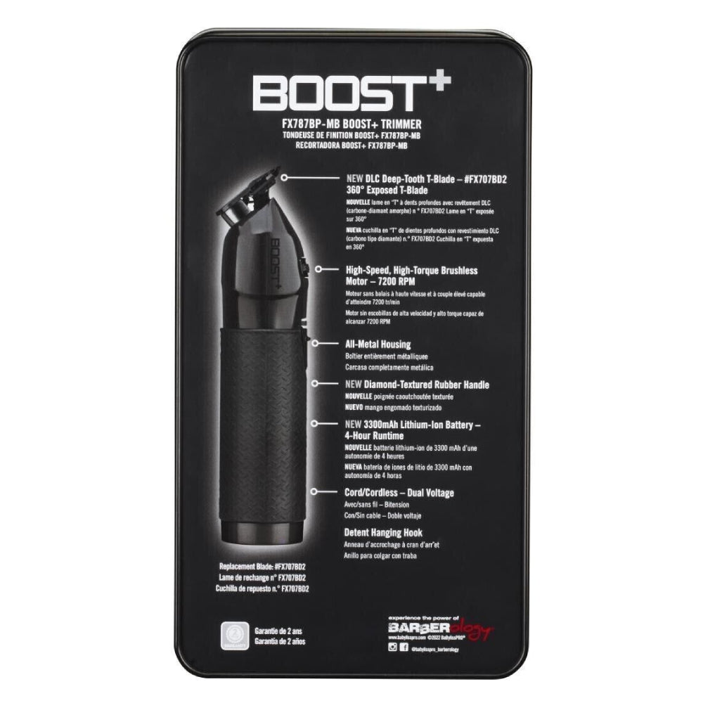 Babyliss PRO Boost+ Trimmer Matte Black-Clipper Vault