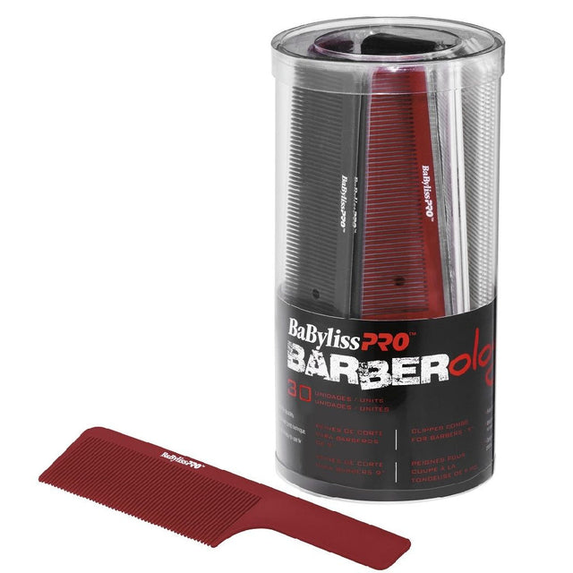 Babyliss Pro Combs 9" - Assorted Colors (30 Packs)-Clipper Vault