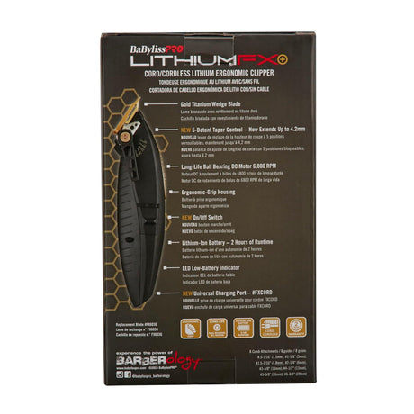 Babyliss Pro Cord-Cordless Lithium FX+ Ergonomic Clipper-Clipper Vault