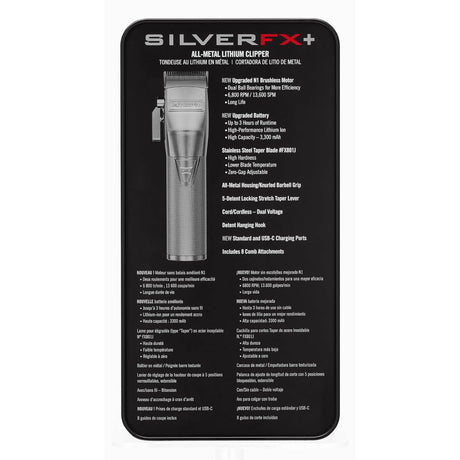 Babyliss Pro FX+ Upgraded All-Metal Lithium Clipper (Gold / Silver / Rose Gold)-Clipper Vault