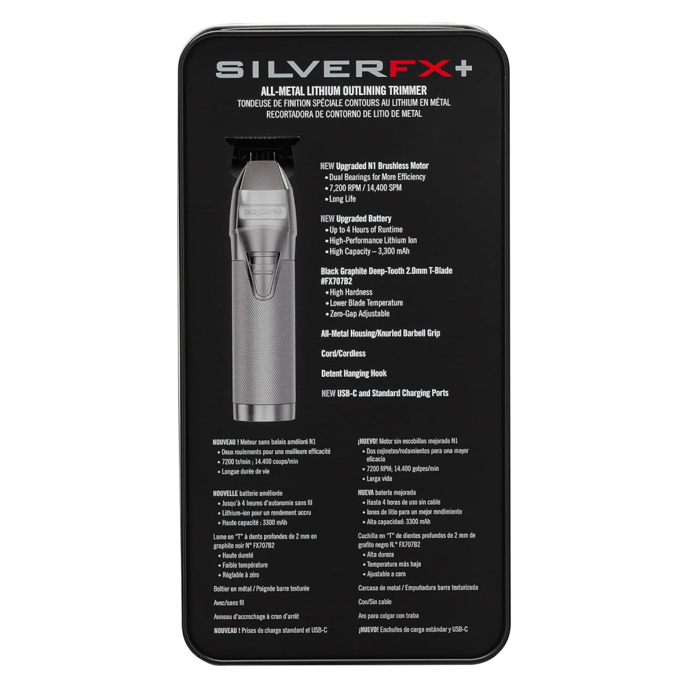 Babyliss Pro FX+ Upgraded All-Metal Lithium Trimmer (Gold / Silver / Rose Gold)-Clipper Vault