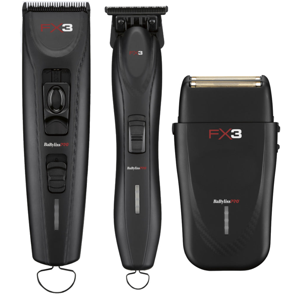 Babyliss Pro FX3 Black Collection - Clipper, Trimmer, & Shaver (Combo)-Clipper Vault
