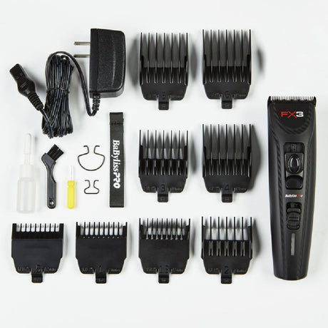 Babyliss Pro FX3 High Torque Cordless Clipper Black (FXX3CB)-Clipper Vault