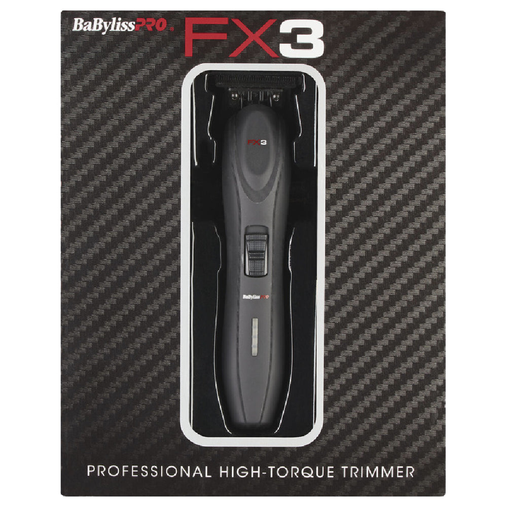 Babyliss Pro FX3 High Torque Cordless Trimmer Black (FXX3TB)-Clipper Vault