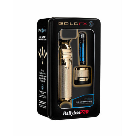 Babyliss Pro FXONE GoldFX Cordless Clipper + FXONE GoldFX Trimmer + FXONE GoldFX Shaver (Combo) (#FX899G + # FX799G + #FXFX79FSG)-Clipper Vault